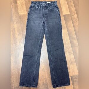Rag & bone black Alex High Rise Straight Jeans size 24